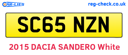 SC65NZN are the vehicle registration plates.