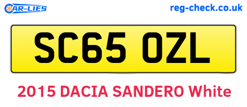 SC65OZL are the vehicle registration plates.