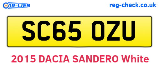 SC65OZU are the vehicle registration plates.