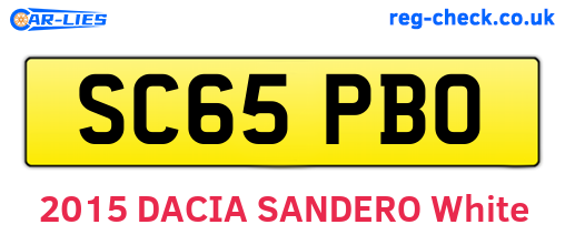 SC65PBO are the vehicle registration plates.