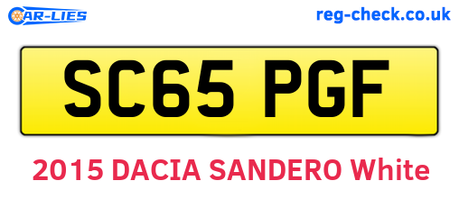 SC65PGF are the vehicle registration plates.