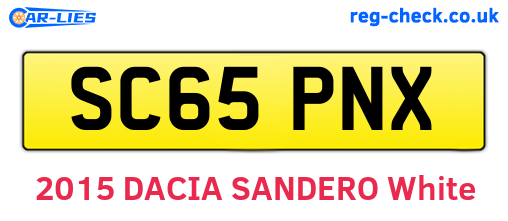 SC65PNX are the vehicle registration plates.