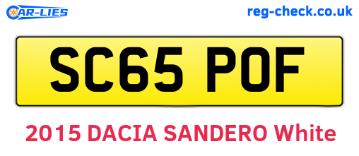 SC65POF are the vehicle registration plates.