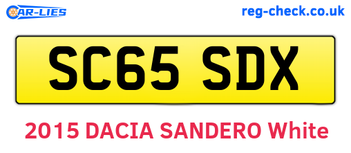 SC65SDX are the vehicle registration plates.