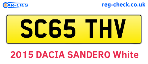 SC65THV are the vehicle registration plates.