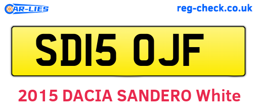 SD15OJF are the vehicle registration plates.