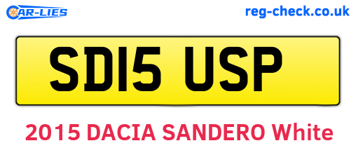 SD15USP are the vehicle registration plates.