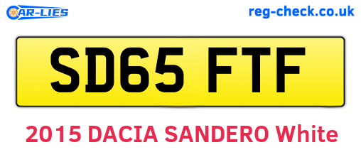 SD65FTF are the vehicle registration plates.