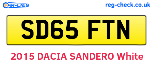SD65FTN are the vehicle registration plates.