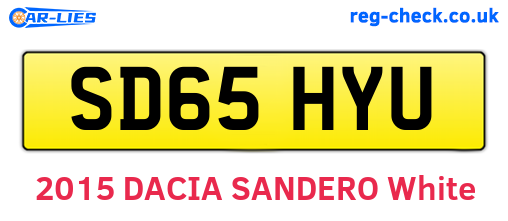 SD65HYU are the vehicle registration plates.