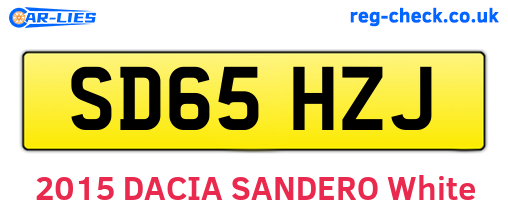 SD65HZJ are the vehicle registration plates.