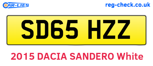 SD65HZZ are the vehicle registration plates.