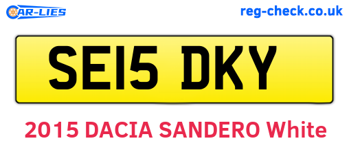 SE15DKY are the vehicle registration plates.