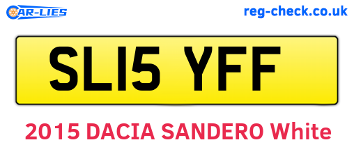SL15YFF are the vehicle registration plates.