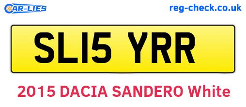 SL15YRR are the vehicle registration plates.