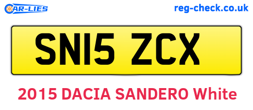 SN15ZCX are the vehicle registration plates.