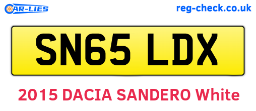 SN65LDX are the vehicle registration plates.