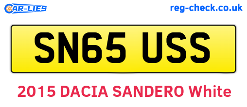 SN65USS are the vehicle registration plates.