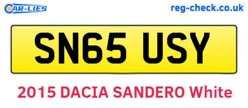 SN65USY are the vehicle registration plates.