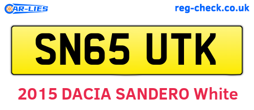 SN65UTK are the vehicle registration plates.