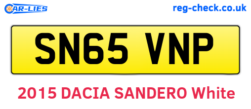 SN65VNP are the vehicle registration plates.