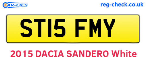 ST15FMY are the vehicle registration plates.