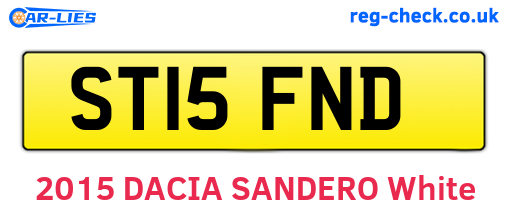 ST15FND are the vehicle registration plates.