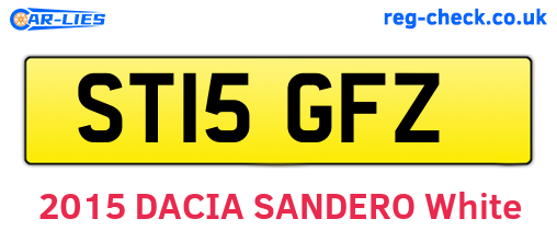 ST15GFZ are the vehicle registration plates.