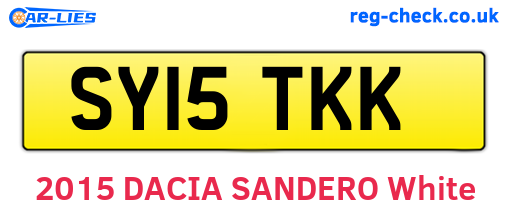 SY15TKK are the vehicle registration plates.