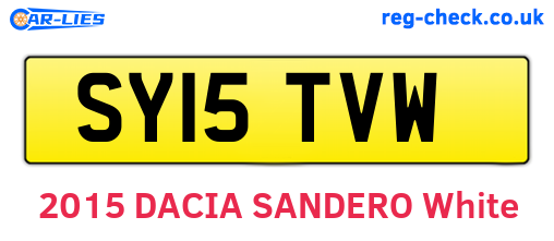 SY15TVW are the vehicle registration plates.