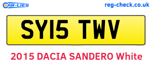 SY15TWV are the vehicle registration plates.