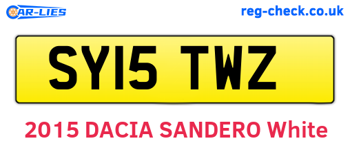 SY15TWZ are the vehicle registration plates.