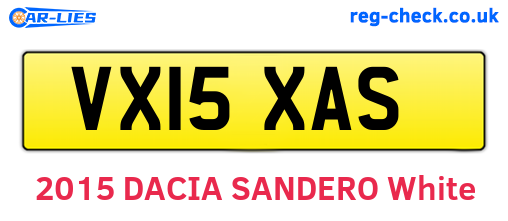 VX15XAS are the vehicle registration plates.