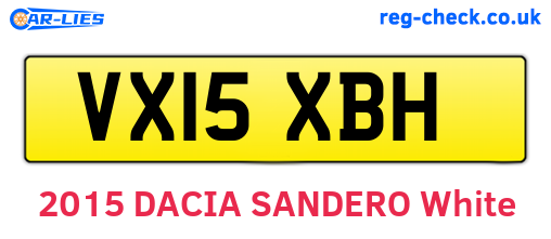 VX15XBH are the vehicle registration plates.