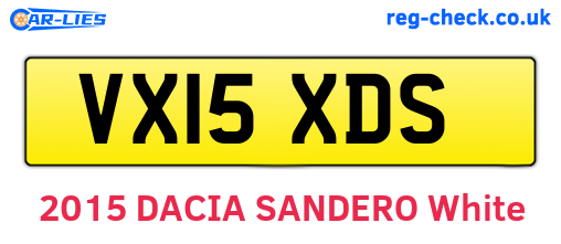 VX15XDS are the vehicle registration plates.