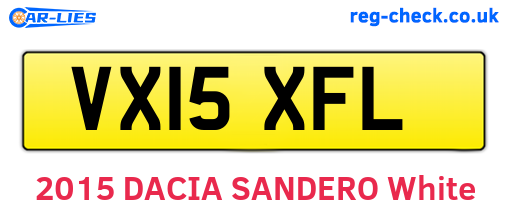 VX15XFL are the vehicle registration plates.