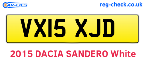 VX15XJD are the vehicle registration plates.
