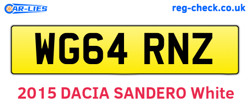 WG64RNZ are the vehicle registration plates.