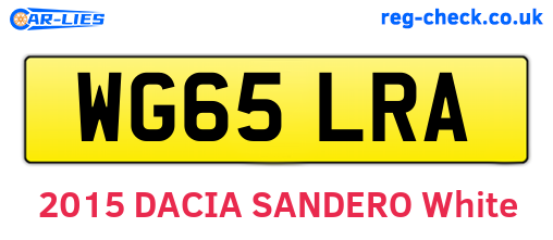 WG65LRA are the vehicle registration plates.