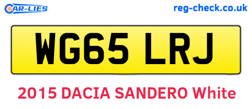 WG65LRJ are the vehicle registration plates.