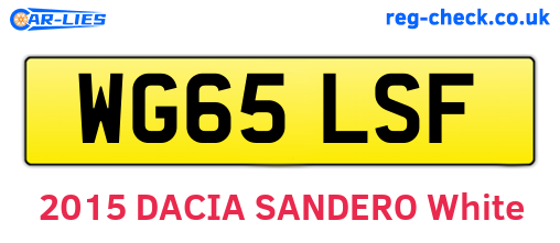 WG65LSF are the vehicle registration plates.
