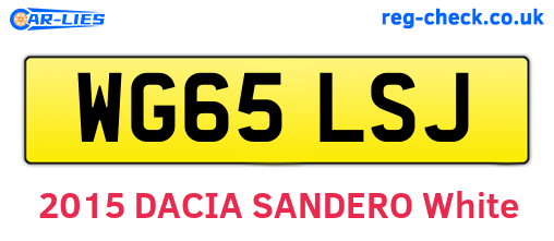 WG65LSJ are the vehicle registration plates.
