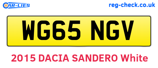 WG65NGV are the vehicle registration plates.
