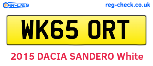 WK65ORT are the vehicle registration plates.