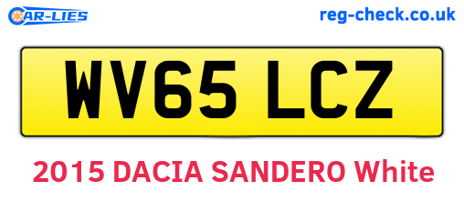 WV65LCZ are the vehicle registration plates.