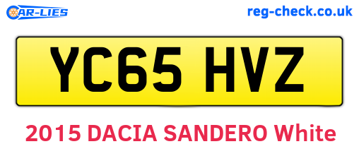 YC65HVZ are the vehicle registration plates.