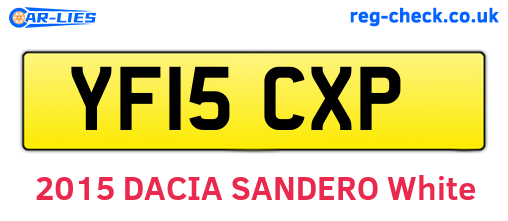 YF15CXP are the vehicle registration plates.