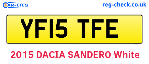 YF15TFE are the vehicle registration plates.