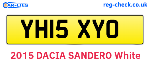 YH15XYO are the vehicle registration plates.