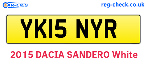 YK15NYR are the vehicle registration plates.